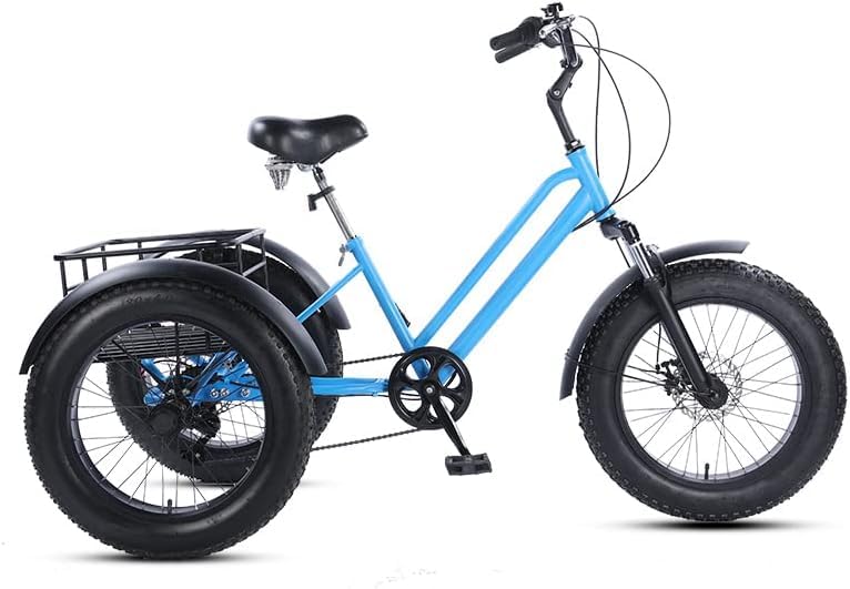 Triciclo Plegable Para Adultos De 20 Pulgadas – 7 Velocidades Con Frenos De Disco, Capacidad 130 Kg, Altura 1.55-1.75m
