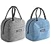 SLOSH 2 Borsa Termica Pranzo Piccola Bambini Yogurt Picnic Ufficio Porta Alimenti Bambini Adulto Donna (Blu Grigio)