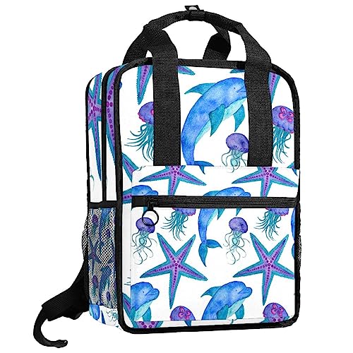 Sac à dos garçon pour soulager le dos avec bretelles réglables 35.5cm méduse