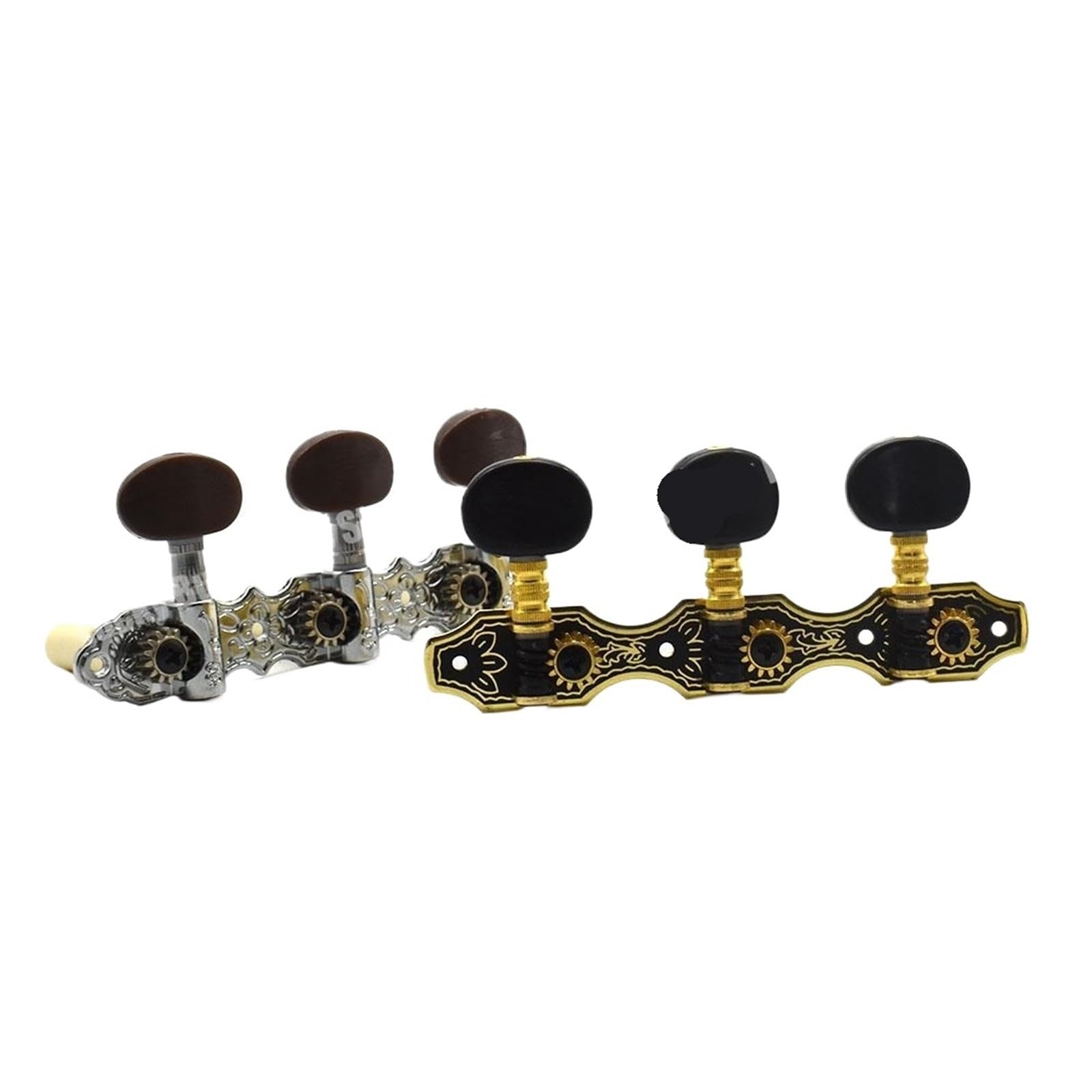 1 Juego de cuerdas de guitarra clásica con placa dorada 3R o 3L, clavijas de afinación, afinadores de llaves, piezas musicales cromadas(3L x1pcs)