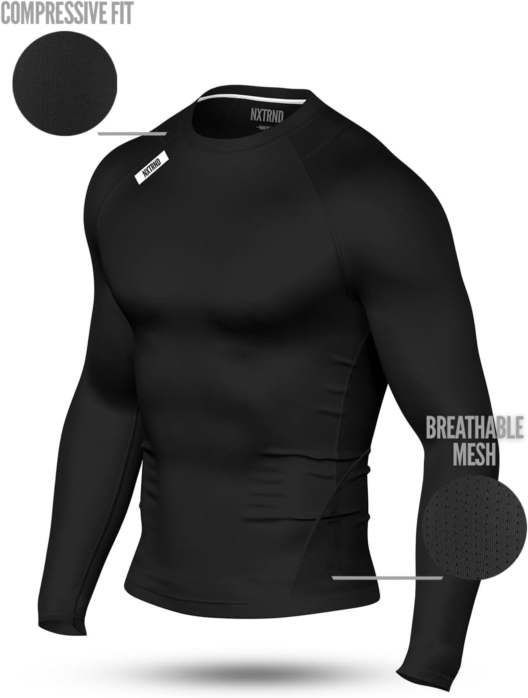 Nxtrnd Men's Compression Long Sleeve, Long Sleeve Compression Shirt