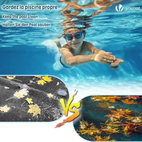 VOUNOT Pool Solarabdeckplane Rund Ø 366 cm, Premium Pool Solarplane Stärke 120 µm, Solarfolie Pool Zuschneidbar, Solarabdeckung Poolheizung Wassererwärmung Wärmeplane Schwarz