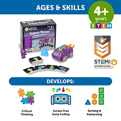 Learning Resources Space Rover Coding Set - Robotics for Kids, STEM Interactive Programming, Scientific Astronaut Toys, Engineering Gift Set, Games for Boys and Girls, Critical Thinking - Image 6