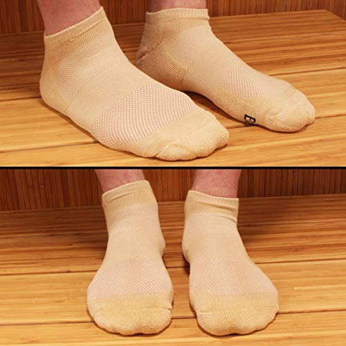 Image of BambooMN Men and Women's Rayon from Bamboo Low Cut Ankle Socks for Sports, Work and Everyday Wear - 4 Pairs - Unisex Sizing