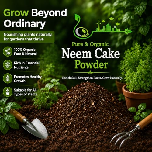 Image of SDF INDIA Neem Cake Powder for Plants 30KG - 100% Organic Neem Khali Fertilizer & Soil Conditioner | Rich in Natural Nutrients | Improves Soil Health & Root Development