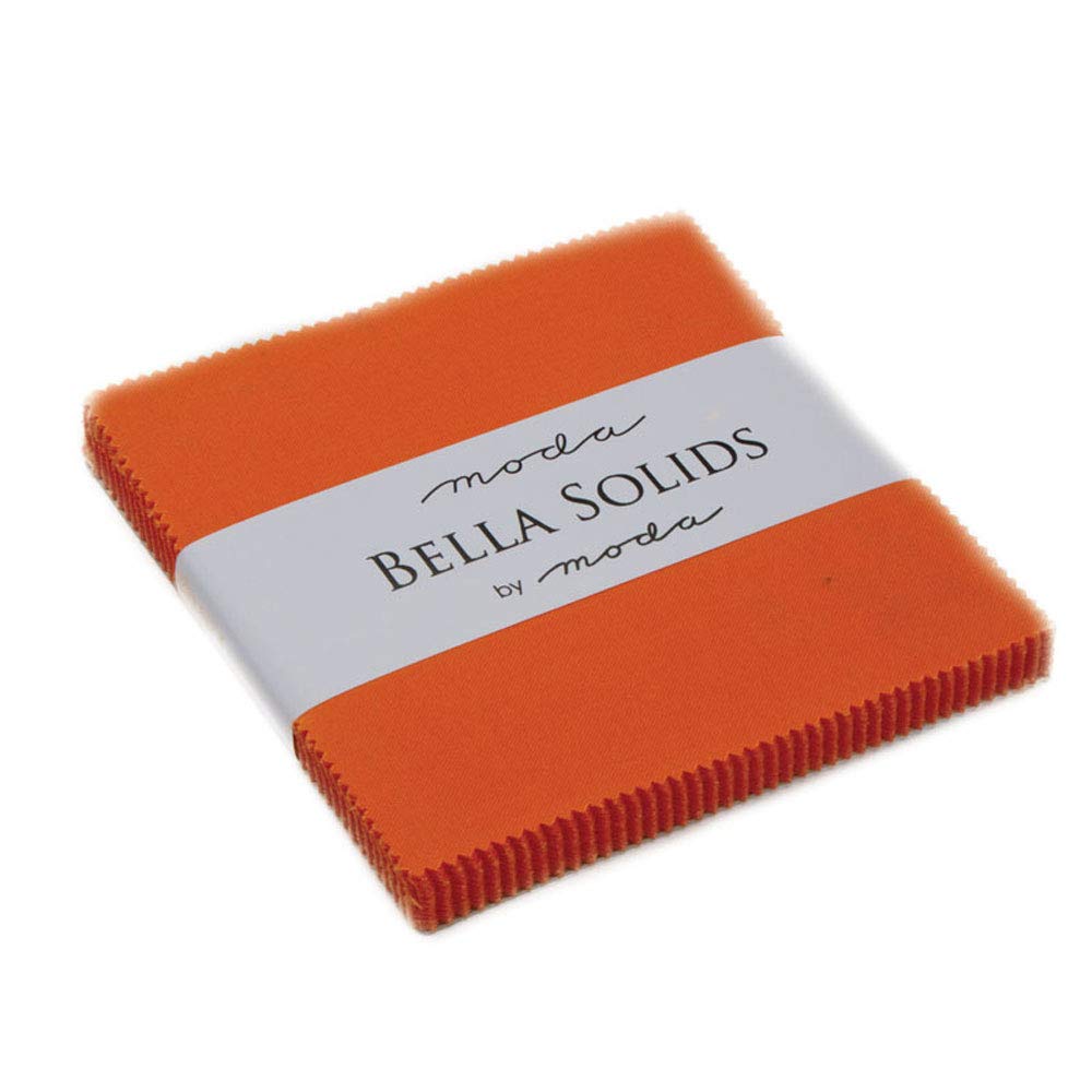 Orange Moda Bella Solids Charm Pack by Moda Fabrics; 42-5" Quilt Squares