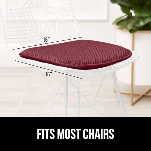 Miniatura 6 de GORILLA GRIP Slip Resistant Chair Cushions, No Ties Required, Memory Foam Pads for Dining Room, Kitchen Table, Office, Rocking Chairs, Plush Seat