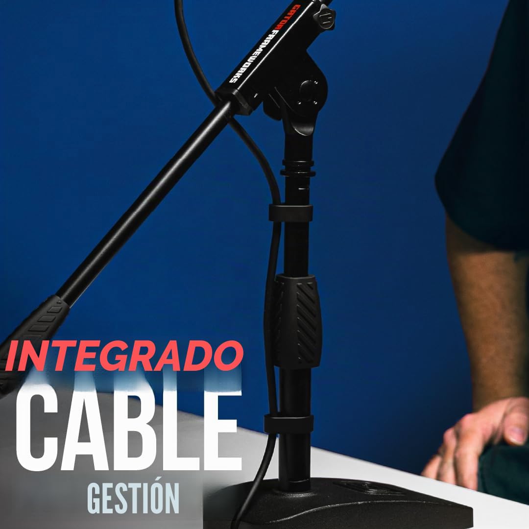 Gator Frameworks Pie para micrófono para bombo y amplificador con pértiga simple (GFW-MIC-0851)
