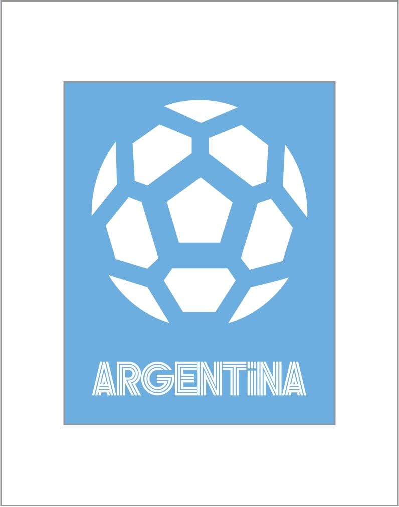 Argentina World Cup Soccer 11" X 14" Matted Print
