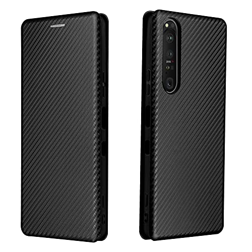 Housse Sony Xperia 1 III de qualité supérieure en carbone noir
