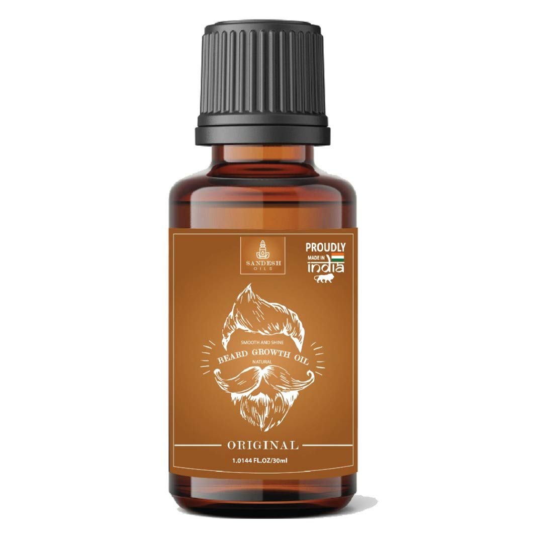 Sandesh Oils Beard Oil For Faster And Smoother Beard Growth 30ML, Pack OF 1