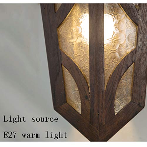 Aplique de pared de madera retro para iluminar pasillos oscuros con calidez 6