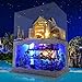 Casa delle bambole 3D Mobili per la casa in legno Kit di case in miniatura in legno fai-da-te con luce LED Artigianato Villa hawaiana Stile di decorazione Regalo creativo Giocattolo puzzle per San V