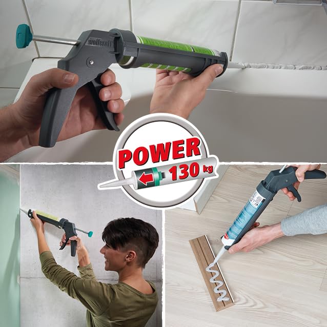 wolfcraft MG 200 Caulking Gun I 4352000 I Standard Press with Comfort Extras