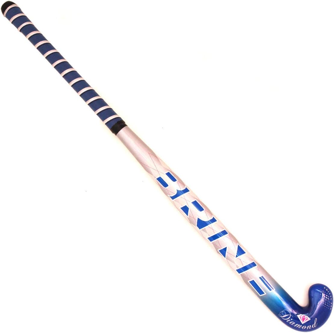 Brine VE12 Diamond 20mm Bow Composite Field Hockey Stick 35" - Silver, Blue : Sports & Outdoors