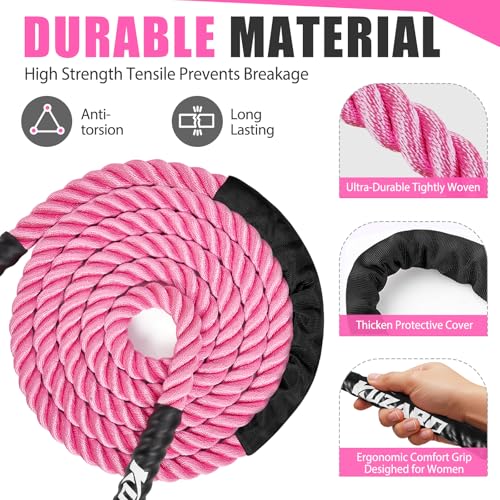 Image of KUZARO Jump Rope, Weighted Jump Rope for Women, Heavy Jump Ropes for Fitness, Home Gym Exercise Equipment, Adult Skipping Rope for Improve Strength, Weight Loss, Boxing Training,Total Body Workout Equipment