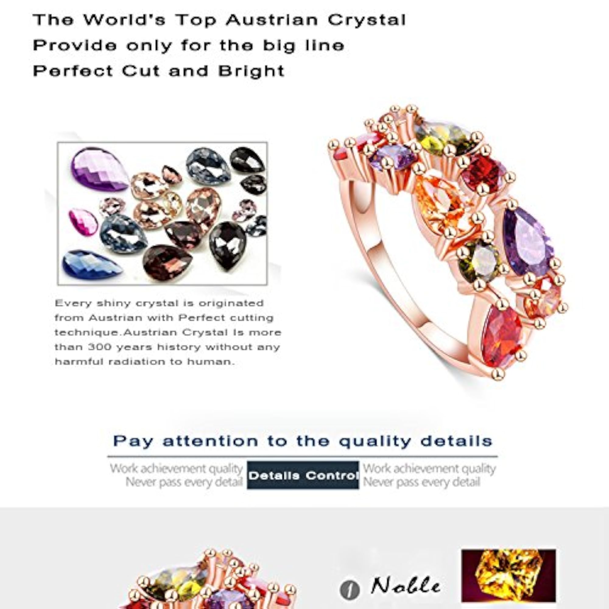 Luxuria Flowerets Vine CZ 18K Rose Plated Sparkling Ring