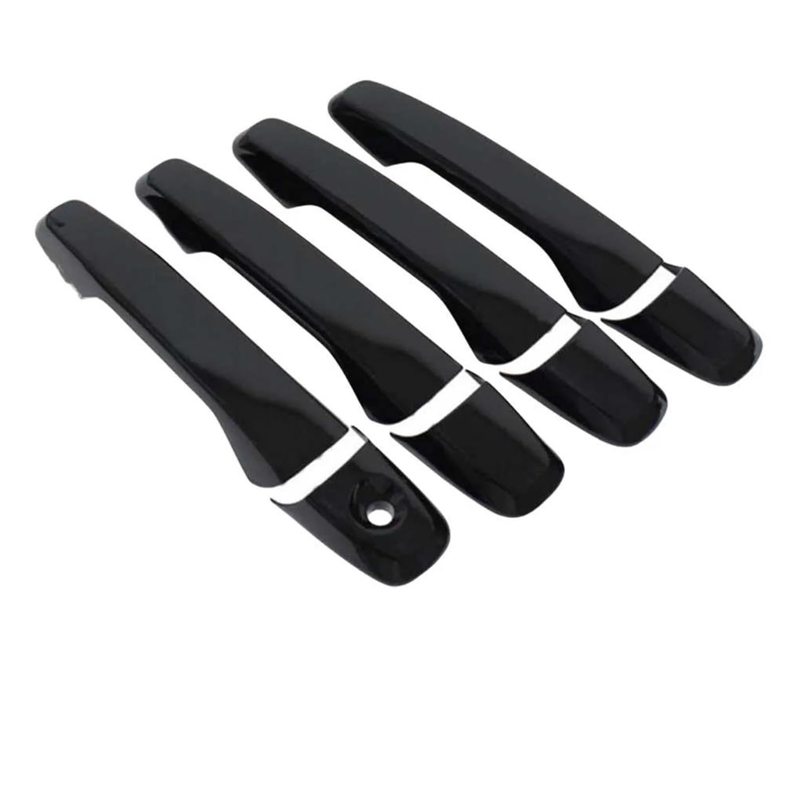 Yytemd Glossy Black Cover Exterior Door Handle Car Accessories For Ford For Edge 2005-2016 Chrome(Glossy Black)