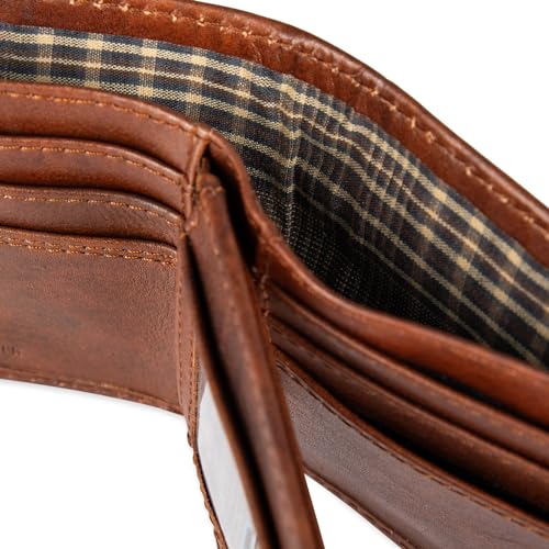 Image of Columbia Mens RFID Slim Bifold Wallet With ID Window Light Brown