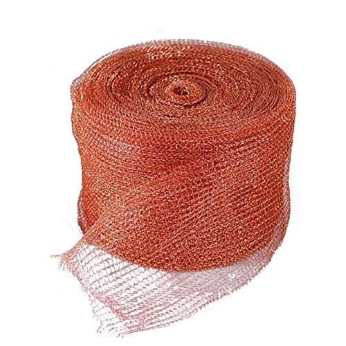 GeBot 5 X50FT Knitted Copper Mesh for Wildlife Control, Copper Blocker Wildlife Stopper Copper Mesh Scrubber, Gun Barrels Clean, Fill Fabric DIY