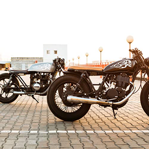 FAVOMOTO 2Pcs Chama Motocicleta Gas Tank Emblema Adesivo Decalque Gráficos Definir