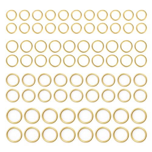 LETORIA 18K 4/6/8/10MM Gold Filled Jump Rings Non Tarnish Open Jump Rings for Jewelry Making and DIY Necklace Bracelet Earrings Charms and Key Chains (950PCS)