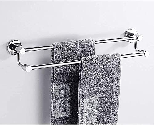 Barra de baño duradera de acero inoxidable con soporte de doble poste moderno de 70 cm 4