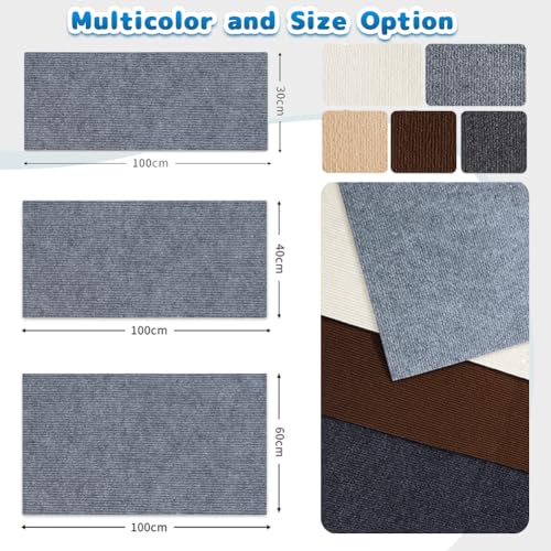 Alfombrilla Rascadora Adhesiva para Gatos, Alfombra de Escalada DIY para Poste Rascador de Gatos, Almohadilla Protectora de Muebles Recortable contra Arañazos de Gatos para Pared y Sofá (Gris - imagen 2