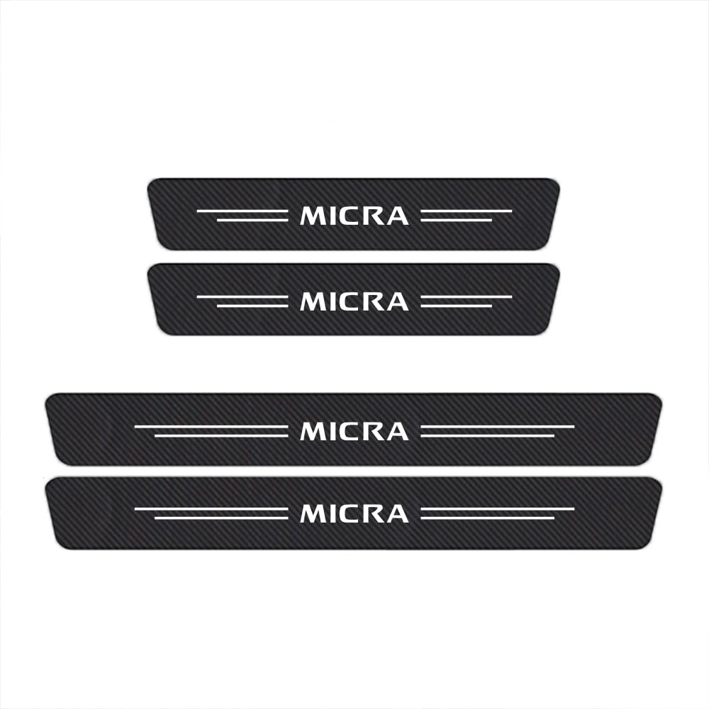 SDYAYFGE 4Pcs Kick Plates Car Door Sill Protector,for Nissan Micra