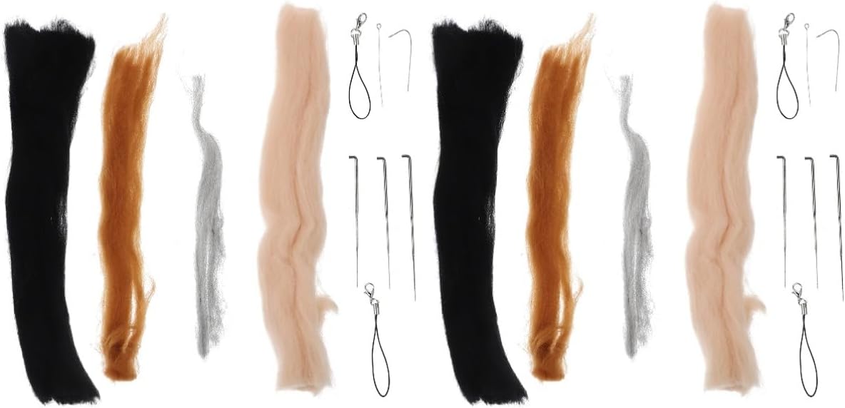 TEHAUX 2sets Adorable Animals Needle Felting Craft Includes Felting Needles and Materials for Adults and Boy Girl for Beginners and Handmade Projects