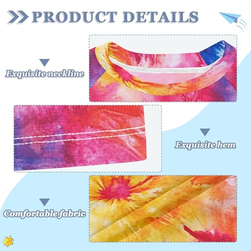 CaTaKu Tie Dye Boys Rash Guard Swim Shirts Toddler Quick Dry UPF 50+ Rashguard Short Sleeve 3-12T3