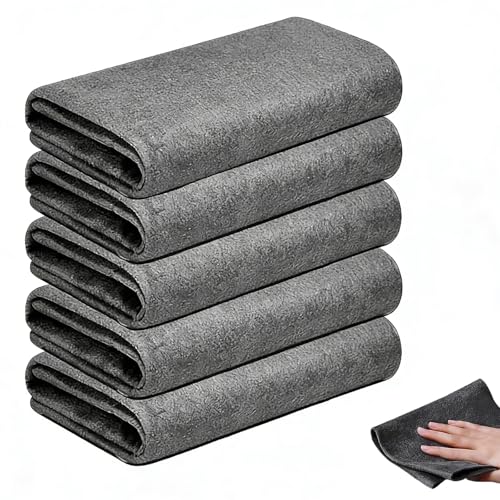 Oavie 5 Pack Magic Cleaning Cloths 20x25cm Thickened Microfibre