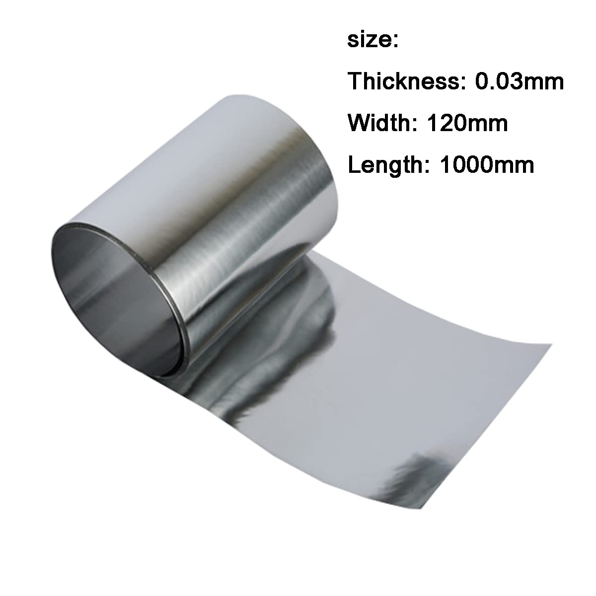 Feuille De Zinc Pur Plaque De Grande Pureté pour Laboratoire Scientifique Un Rouleau,0.03mmx120mmx1000mm