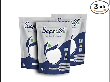 Sugarlif LOW GI Diet Sugar- Orignal Product of Dr. C K Nandagopalan - Diabetic Friendly Herbal Cane Sugar-Free From Chemicals, Artificial Sweetener Substitute Low Glycemic Index (1 Kg) - (Pack of 3)