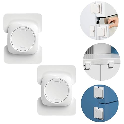 Kit 2 PÇS Trava de segurança Multi-Funcional Para Geladeiras, Portas de Armários, Gaveta, Microondas