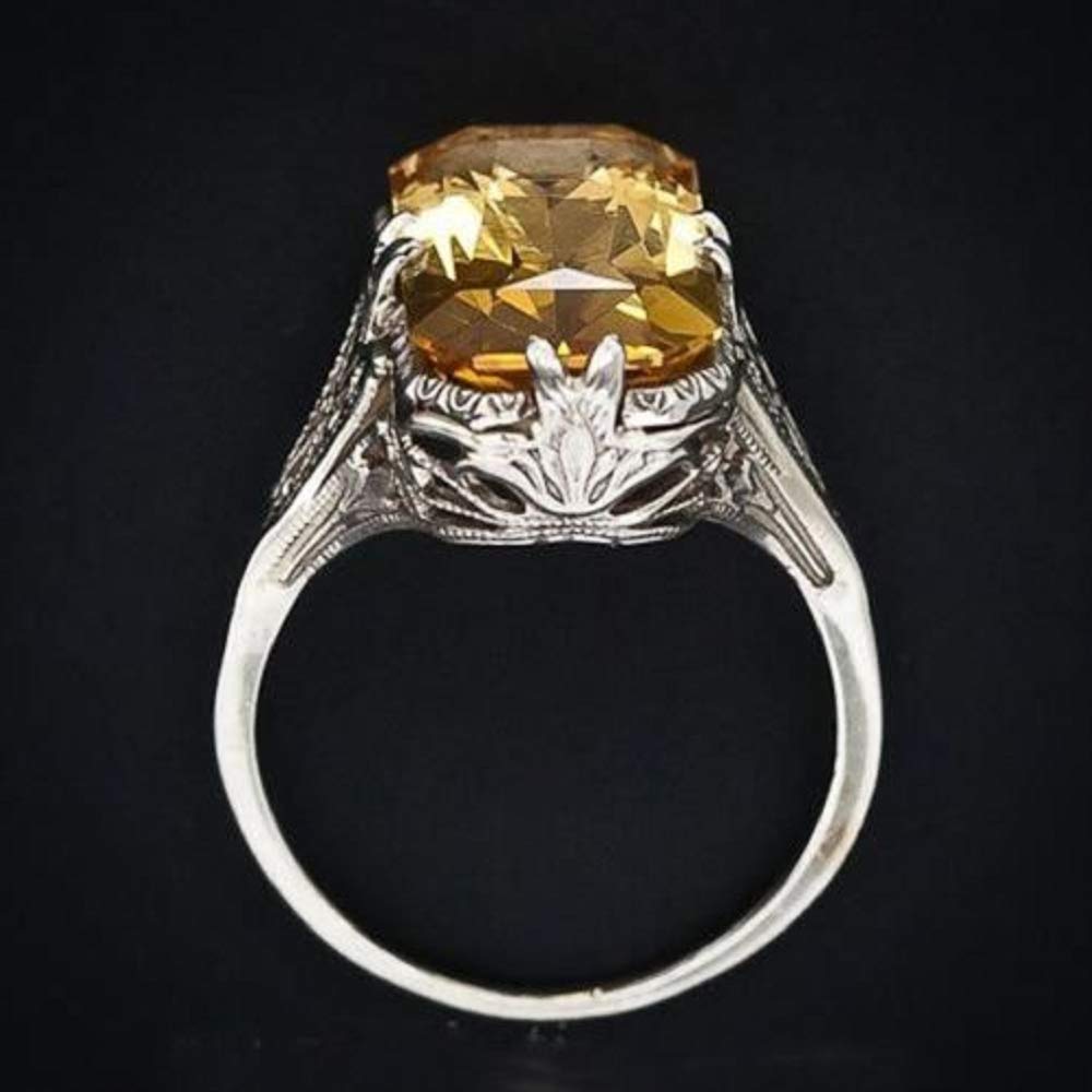 【vintage・archive】citrine ring silver925 Amazon.com: Lzz Vintage Luxury Large Natural Citrine Ring Openwork