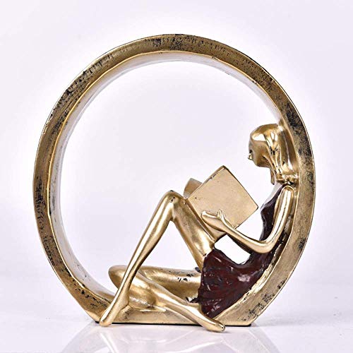 Décoration de bureau à domicile originale avec statue de lectrice