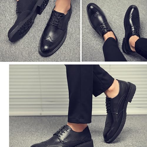 Men's Genuine Leather Derby Shoes Lightweight Anti-Slip Sole Business Casual Oxfords for Weddings, Work & Outdoor Activities4