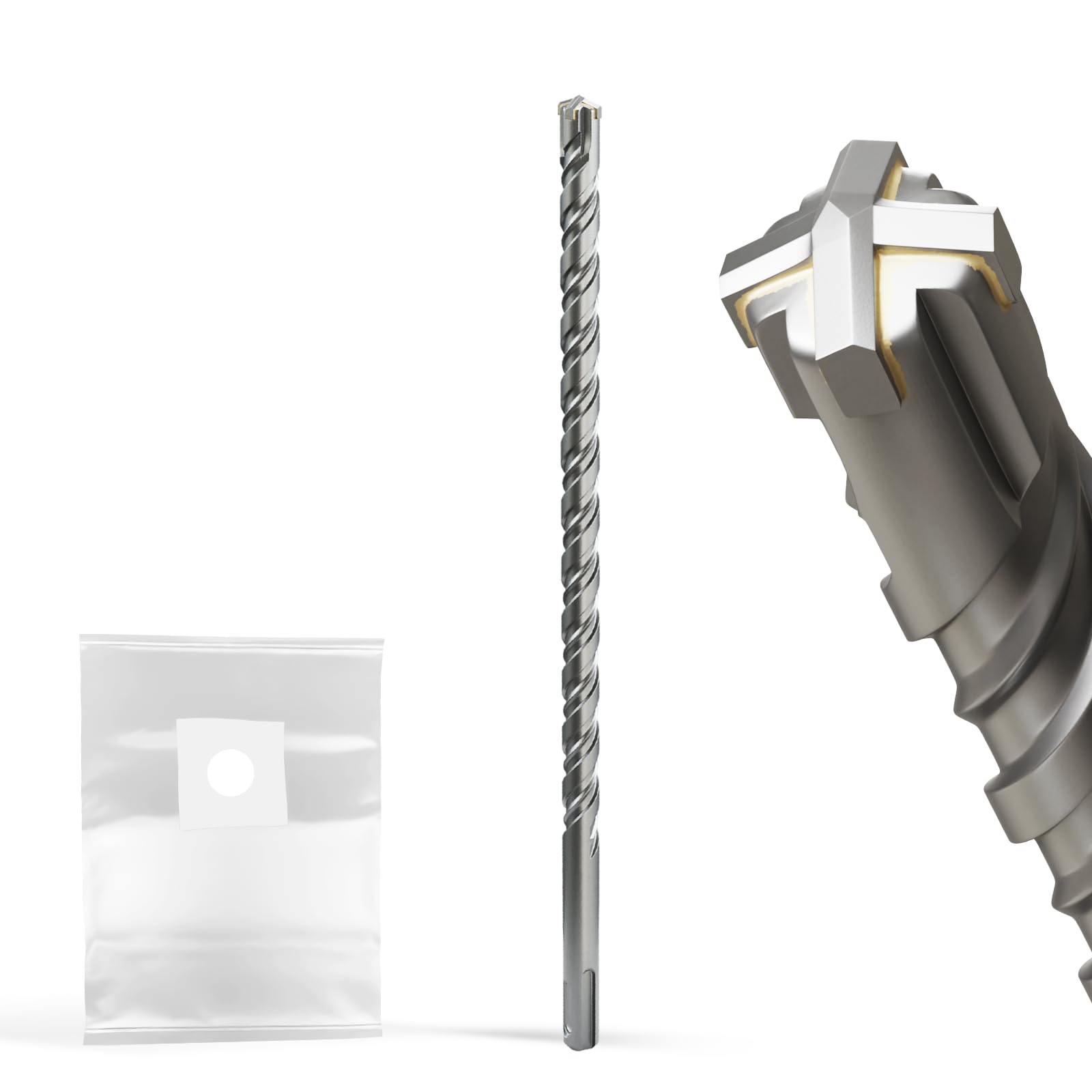 XZH SDS Plus Masonry Drill Bits 14mm x 460mm, Professional Tungsten Carbide Cross Tip