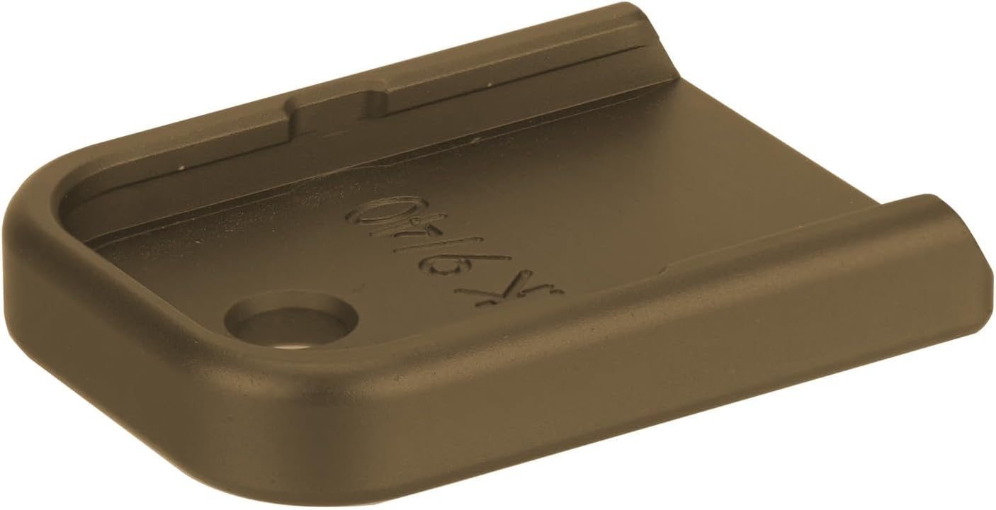 NDZ Performance Aluminum Magazine Base Plate for Gen 1-4 Glock 17 19 19X 22 23 24 26 27 31 32 33 34 35 37 38 39 45, 9mm/.40 S&W, Cerakote w/Black Laser Engraving - Choose Coating & Image