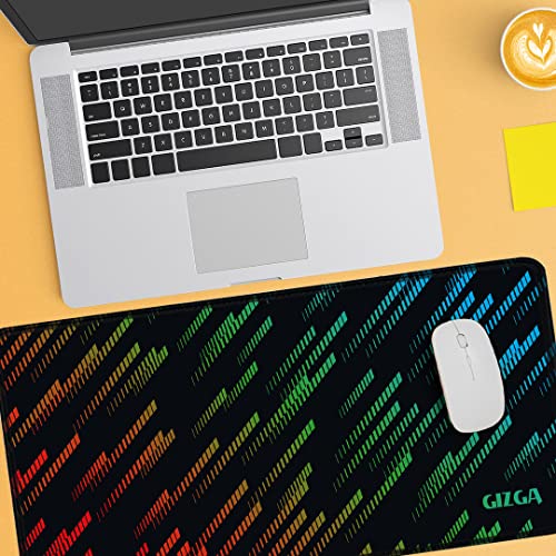 Image of GIZGA essentials (60cm x 30cm Extended Gaming Mouse Pad, Laptop Desk Mat, Computer Mouse Pad with Smooth Mouse Control, Mercerized Surface, Antifray Stitched Embroidery Edges, Anti-Slip Rubber Base
