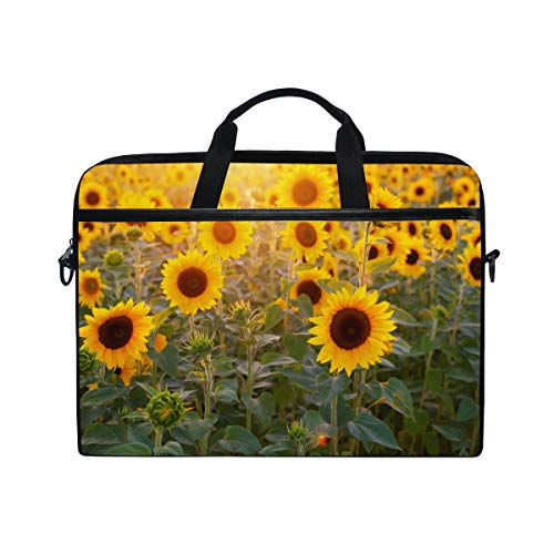 FANTAZIO Refreshing Sunflower Toward - Maletín bandolera para laptop de 14 pulgadas y 15 pulgadas, multicolor, 11x15 in