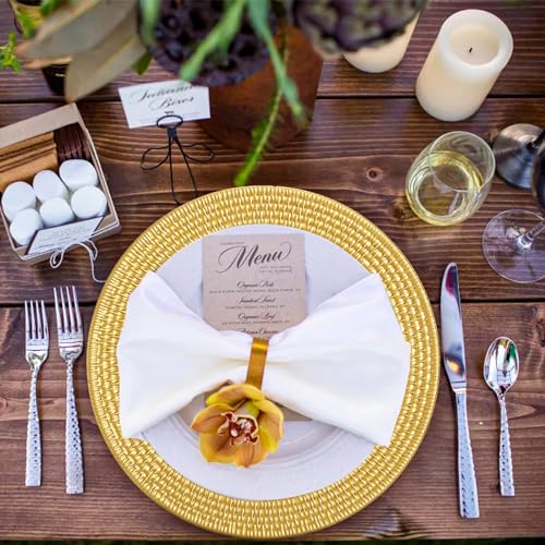 Wambere Lot De 6 Serviettes En Tissu Carrées, Réutilisables, Lavables, Décoration De Table Pour L'intérieur Et L'extérieur, Fêtes, Mariage