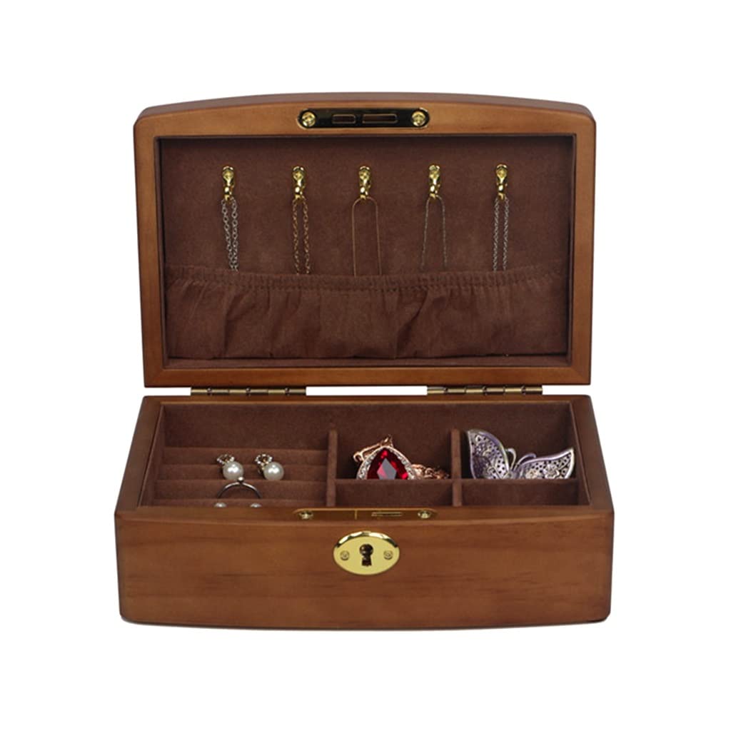 Séparateur amovibles pour boucle d'oreille et boîte bijoux voyage bois