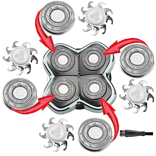 MAWAER 4 cuchillas de repuesto para afeitadora de cabeza Pitbull 4 Head Series y 3 Head Series