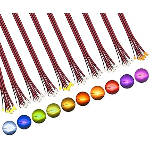 DiCUNO 100 Stk. 0805 gelötete Mini LED Leuchtdiode, 20mA vorverdrahtet SMD Mikro LED Dioden Cover