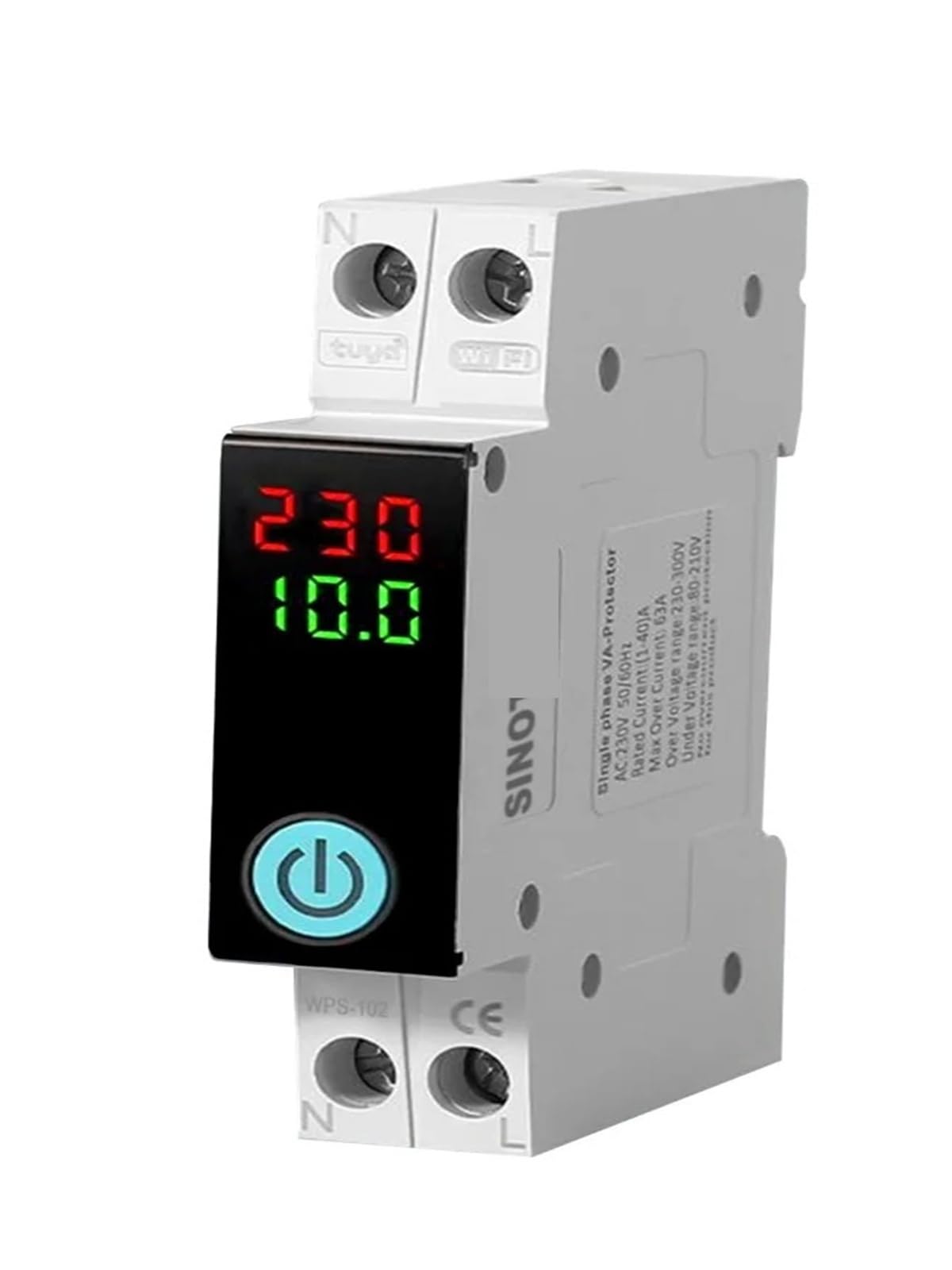 Wyłącznik automatyczny 1P 63A, timer, licznik prądu, zabezpieczenie przeciwprzepięciowe, przełącznik zdalnego sterowania