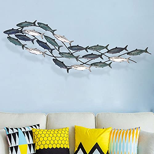 3D Fish Wall Decor School Of Fish Wall Decor, Metal Wall Art Minimalist Metal Wall