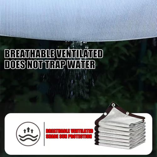 Filet d'ombrage aluminium contre la canicule sous pergola 4.0x8.0m