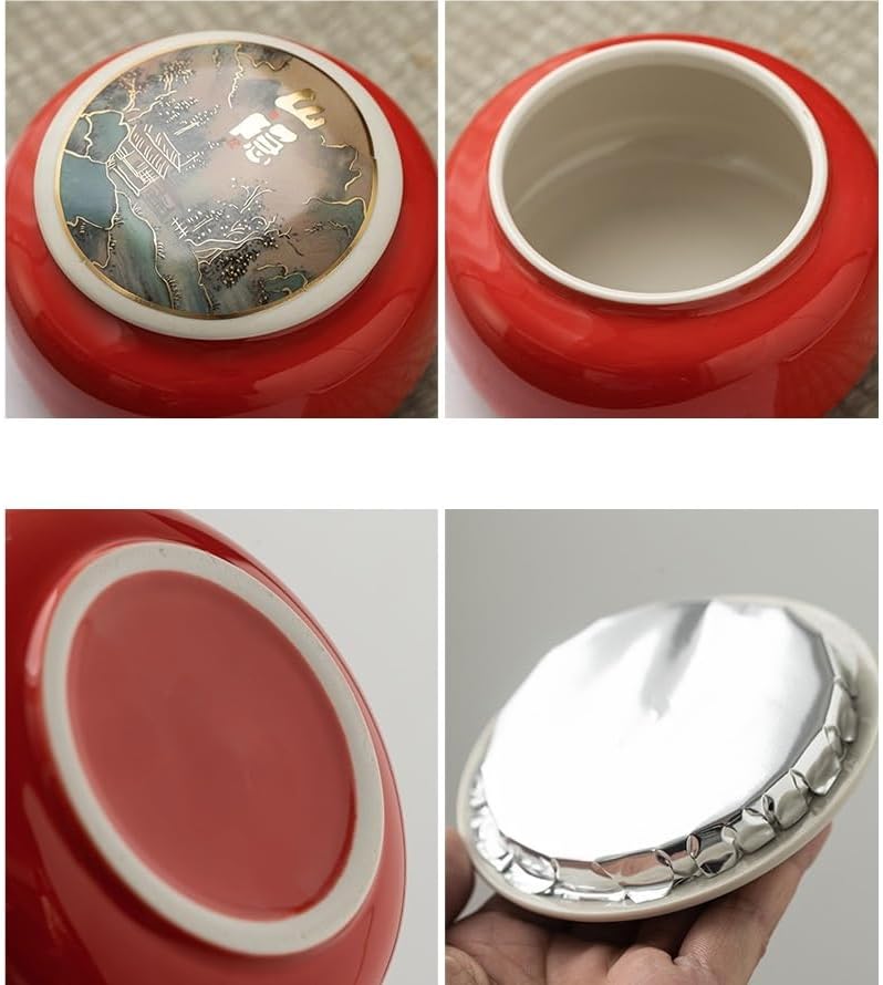 SONGCHAO Sugar Jar Chinese Style Ceramic Tea Can Gift Box Set Universal Empty New Tea Canister